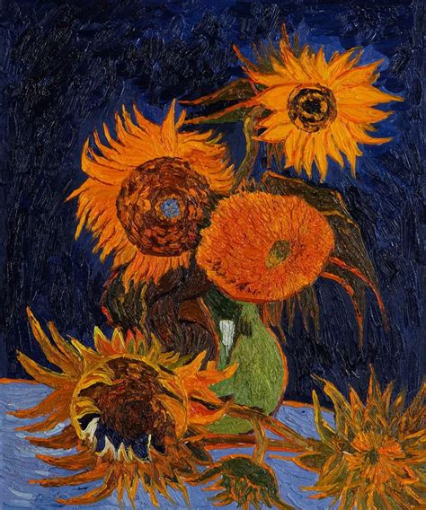 Vase With Five Sunflowers ~ Vincent Van Gogh Vincent Van Gogh Arte Van Gogh Van Gogh Art