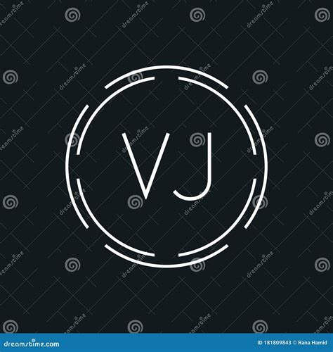 Creative Letter Vj Logo Creative Typography Vector Template Digital