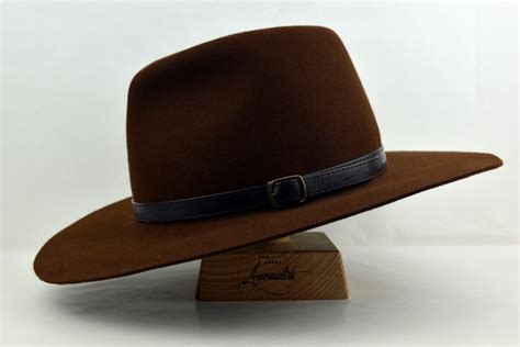 Wide Brim Fedora The Explorer Brown Wide Brim Fedora Hat Etsy