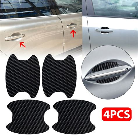 X Carbon Fiber Car Door Handle Protector Film Anti Scratch Stickers