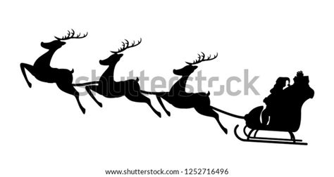 Santa Sled Silhouette Stock Vector (Royalty Free) 1252716496 | Shutterstock