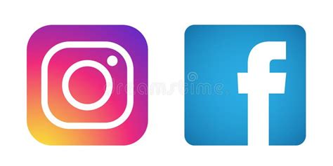 Logotipos De Facebook Y De Instagram Puestos En Blanco Fotografía Editorial Ilustración De