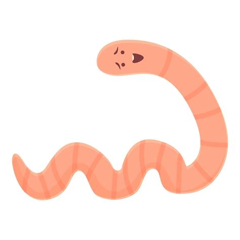 Premium Vector Pink Worm Icon Cartoon Vector Fauna Soil Dirt Farm