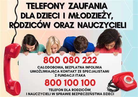 Telefony Zaufania Poradnia Psychologiczno Pedagogiczna Nr W Warszawie