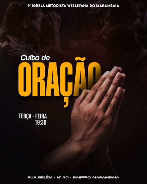 Culto de Oração em 2023 Ideias para cartaz Oração Cartaz