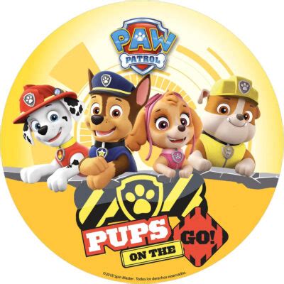 Cialda Ostia Senza Glutine Per Torta Tonda Paw Patrol Personalizzata