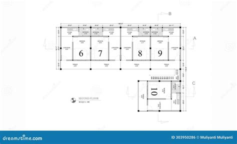 Boarding House Vector Illustration, Kos-kosan Or Rumah Kost, Terraced ...