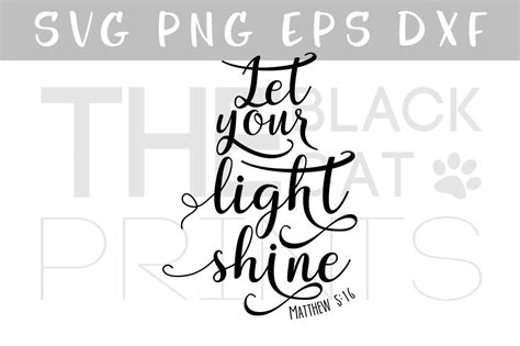 Let Your Light Shine Svg Png Eps Dxf Bible Verse Svg Matthew