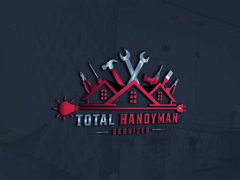 Handyman Services Logo Design Tools Man Logo Roofing Logo - Etsy