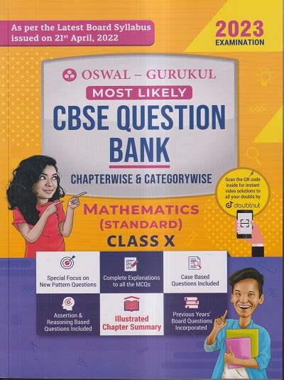 Oswal Gurukul Most Likely Cbse Question Bank Chapterwise And Categorywise Mathematics Standard