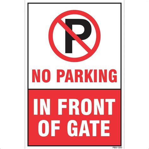 Buy Aditya Sign No Parking In Front Of Gate Sign Board Qty Online