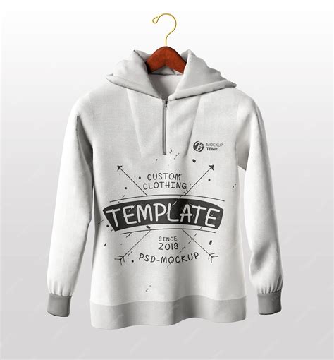 Premium PSD | White hoodie mockup template