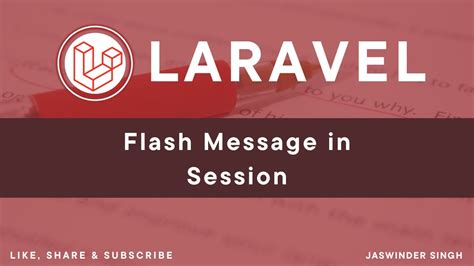 13 Laravel Trainings Flash Message To Session YouTube