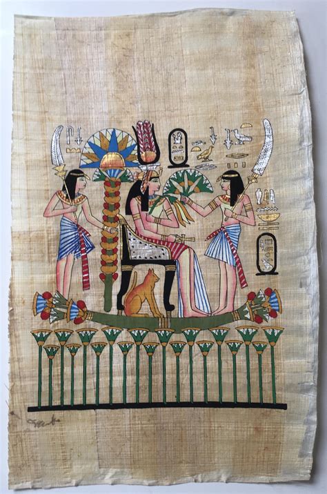 The Queen Of The Nile Buy Handmade Egyptian Papyrus Painting