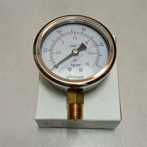 Jual Pressure Presure Gauge Raket Stainless 2 5 Inch 1 Bar 15 Psi