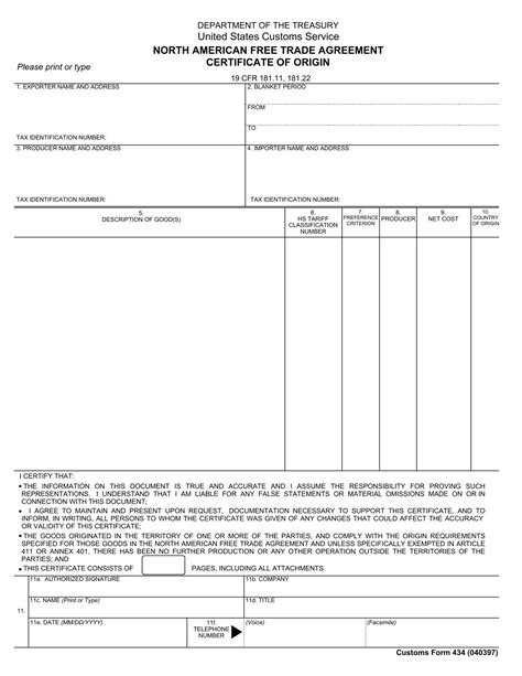 Certificate Of Origin Templates