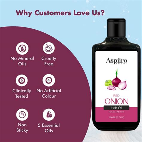 Aspiiro Natural Onion Hair Oil For Hair Growth and Anti Hair Fall - 6.7 ...