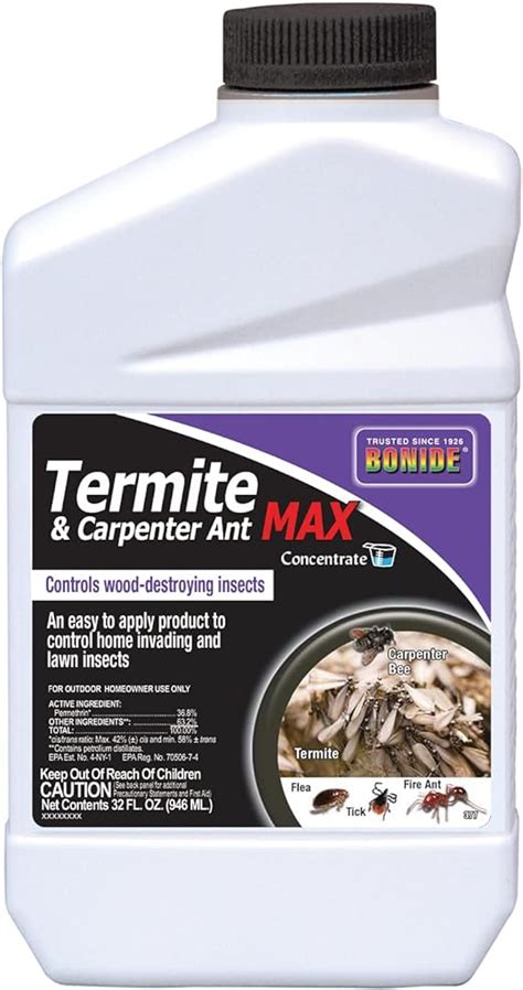 Bonide Termite And Carpenter Ant Max 32 Oz Concentrate For Outdoor Home Lawn