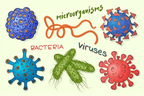 Pathogenic Virusgerms Microorganismsmicrobe Isolated On Light