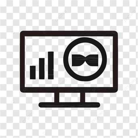 monitor  ikon dasi kupu kupu vektor ikon analisis hitam