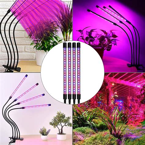 PROZOR LED Plant Grow Light 80 LEDs 4 Heads Full Spectrum Light