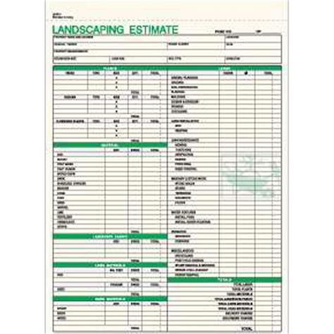 Free Landscaping Estimate Template Excel