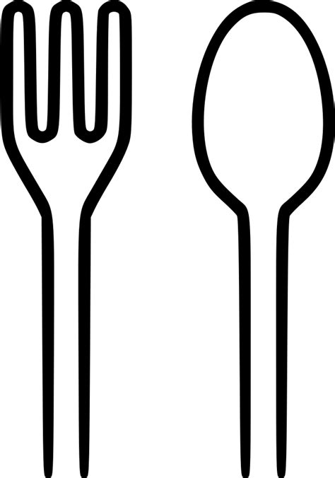 Spoon Fork Png Spoon And Fork Clipart Black And White Free