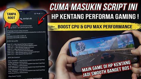 FPS STABIL DI HP KENTANG CARA ATASI LAG FRAME DROP SAAT MAIN GAME