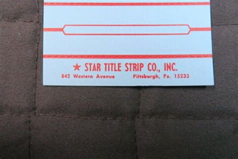 Original Seeburg Duplex Jukebox Title Strips