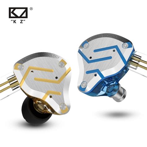 Kz Zs10 Pro Gold Earphones 4ba 1dd Hybrid 10 Drivers Hifi Bass Earbuds In Ear Monitor Headphones