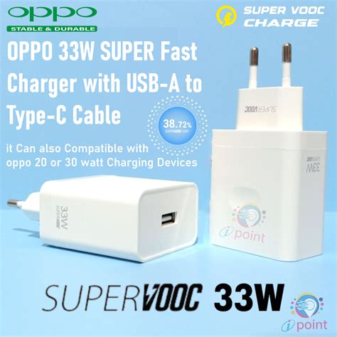 Oppo 33W Super Vooc Charger With Type C Cable Oppo Super Vooc 33W