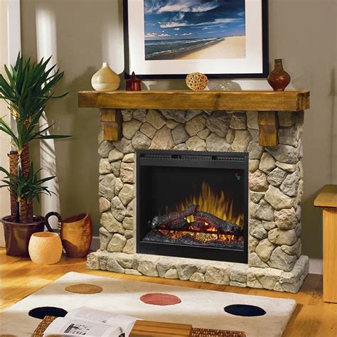 Dimplex Fieldstone 54 Electric Fireplace Mantel In Faux Stone