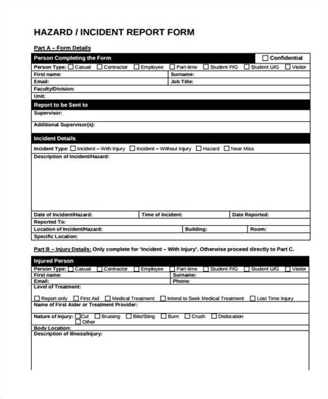 Free 42 Incident Report Forms In Pdf Ms Word Excel