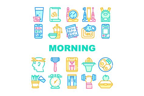 Morning Routine Daily Collection Icons Graphic By Sevvectors · Creative Fabrica