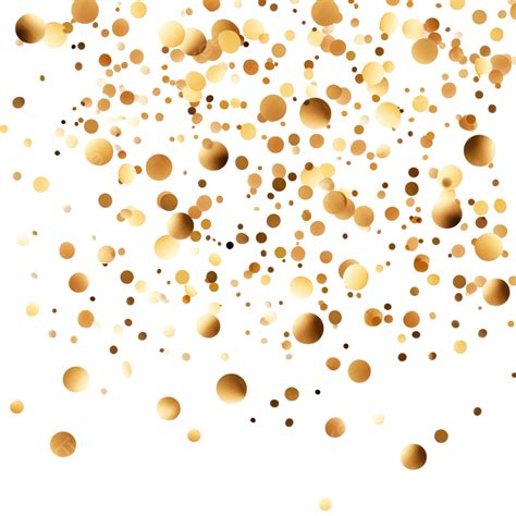 Golden Dots Confetti Gold Sparkle Decoration Cutout Png File Gold