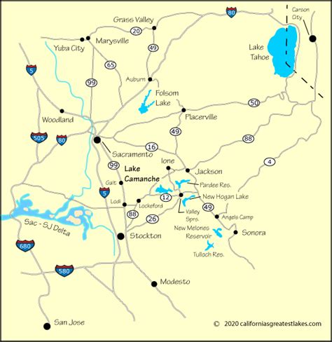 Lake Camanche Directions