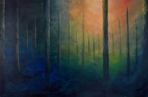 Autumn Forest Abstract Painting – EMcBartwork