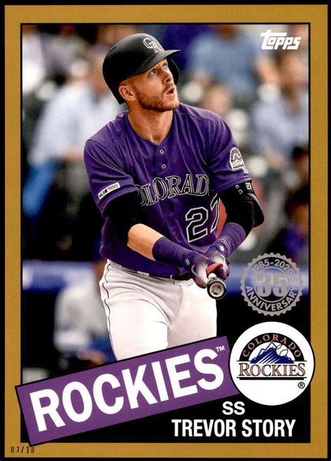 Trevor Story 2020 Topps 1985 35th Anniversary Series 2 5x7 Gold 85TB