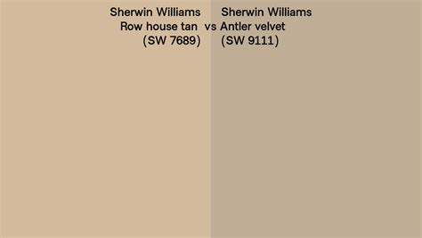 Sherwin Williams Row House Tan Vs Antler Velvet Side By Side Comparison