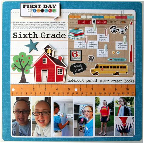 Sixth Grade School Scrapbook Layouts Scrapbook Layout