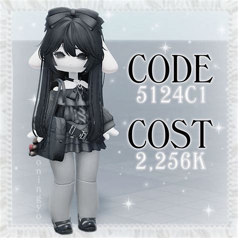 roblox: @/oningyo ( for the outfit details, enter the code into