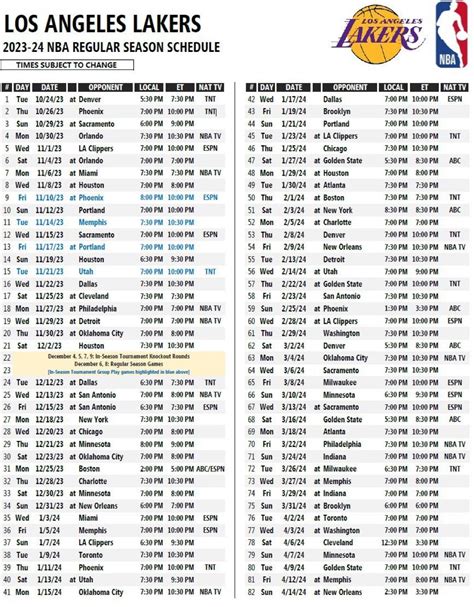 Lakers Schedule 2024 Season Benni Catrina