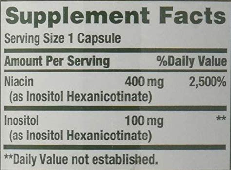 Nature S Bounty Flush Free Niacin Mg Capsules X Count