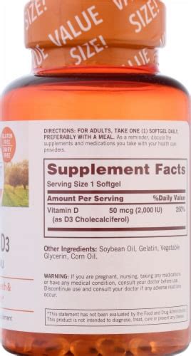 Sundown Naturals Vitamin D3 2000 Iu Softgels 350 Ct Kroger