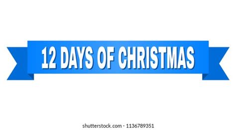 Days Christmas Text On Ribbon Stock Vector Royalty Free