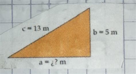 Para El Siguiente Triangulo Rectángulo Calculo El Lado Desconocido A