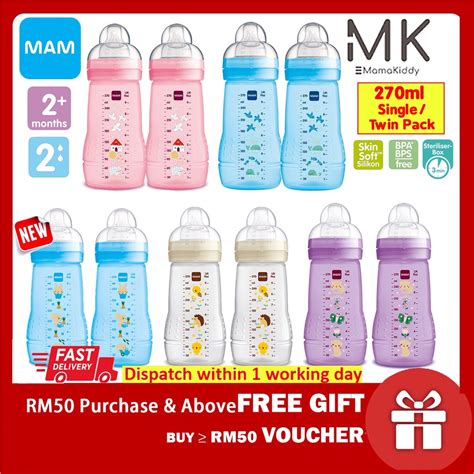 Mam Baby Bottle 270ml Single Twin Pack Shopee Malaysia