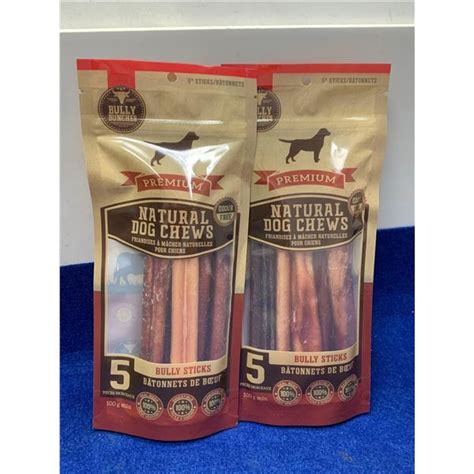 Natural Dog Chews Bully Sticks (2 x 5pcs)