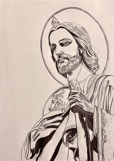 St Jude Artwork In Progress Cartoon Character Tattoos Drawings
