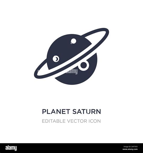 Planeta saturno icono en fondo blanco Elemento simple ilustración del